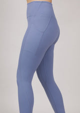 Stamina Postnatal Leggings with Side Pockets - Frost Blue