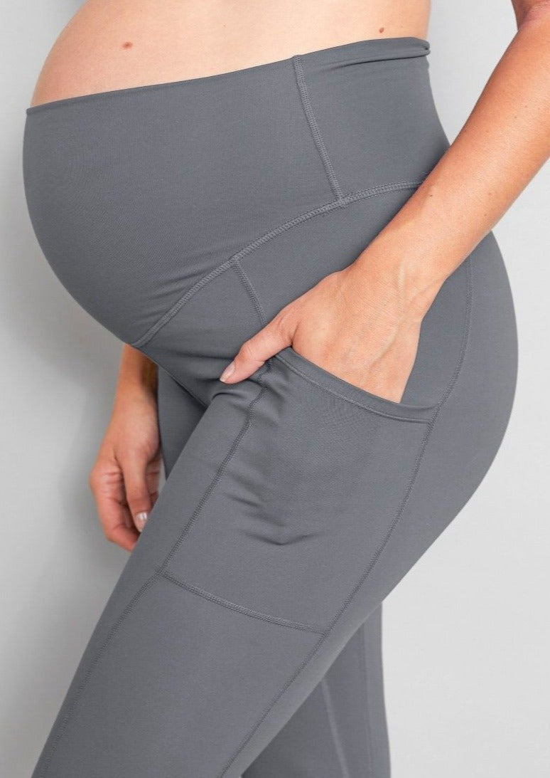 Luxe Maternity Postnatal Active & Grey - – Natal Soft Leggings